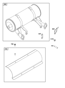 Exhaust Group Diagram and Parts List for 38E347-0109-G1 200000 - 399999 Briggs and Stratton Engine